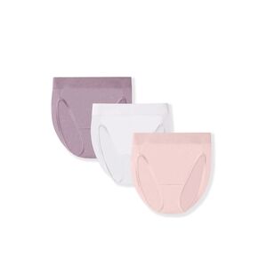 Vanity Fair Soft Cotton 360° Comfort Panty Set of 3- Purple, White, Pink